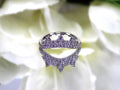 .63ct total weight natural round brilliant diamond tiara style ring in 14K white gold.