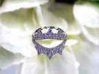 .63ct total weight natural round brilliant diamond tiara style ring in 14K white gold.