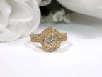 Ladies' 2-Piece 1ct TW Natural Diamond Wedding Set in 14K Yellow Gold - matching band