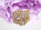 1.50ct Natural Diamond Decorative Band in 14K Yellow Gold at an angle.