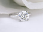 2.51ct NATURAL Round Brilliant Diamond Solitaire in Solid 14K White Gold - Engagement or Wedding Ring