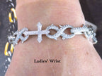 Alex Moss St. Mark Classic Designer Bracelet - 7.34ct TW Natural Diamonds in 14K White Gold 8"