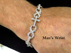 Alex Moss St. Mark Classic Designer Bracelet - 7.34ct TW Natural Diamonds in 14K White Gold 8"