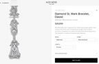 Alex Moss St. Mark Classic Designer Bracelet - 7.34ct TW Natural Diamonds in 14K White Gold 8"