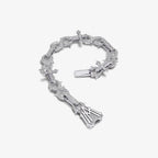 Alex Moss St. Mark Classic Designer Bracelet - 7.34ct TW Natural Diamonds in 14K White Gold 8"