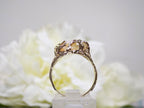 VINTAGE Women's Freshwater Pearl & Natural Diamond Ring in Solid 14K Yellow Gold