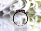 VINTAGE Women's 1/2ct TW Diamond Shaped Genuine Sapphire & Diamond Ring in 10K Yellow Gold