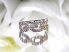 1.50ct natural diamond two tone white and yellow gold band.