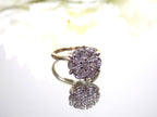 Estate 1.00ct total weight 7 stone round natural diamond cluster in 14K Yellow and White Gold.