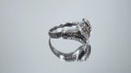 1ct TW Natural Chocolate & White Diamond Cluster Ring in 10K White Gold