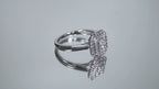 Women's .50ct TW Natural Diamond Cluster or Cocktail Ring in Solid 10K White Gold