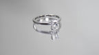 Woman's 1.00ct Natural Radiant Cut Diamond Solitaire in 14K White Gold Tiffany Style Mounting