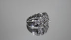 Women's .50ct TW Natural Diamond Band - Link Style Pave' Set in 14K White Gold