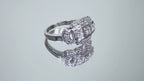 Vintage Princess Style Diamond Cluster Ring .25ct TW in 14K White Gold - Like New Condition
