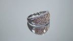 14K White and Rose Gold .75ct Diamond Band rotating in a video.