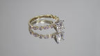 Woman's 1.32ct TW Natural Round Brilliant Diamond Engagement Ring with a 1.10ct Round Center in 14K Yellow Gold