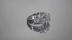 Women's 1.00ct TW Natural 3-Stone Style Natural Diamond Cluster Ring in 10K White Gold