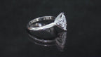 1.00ct NATURAL Marquise Shape Diamond Solitaire Engagement Ring (D,SI1) in Solid 14K White Gold