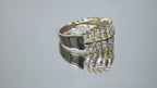 1.00ct TW Vintage Two-Row Natural Marquise Shape Diamond Band in 14K Yellow Gold - Like New Condition