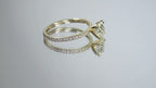 Woman's 1.25ct TW Natural Round Brilliant Diamond Engagement Ring with a 1.02ct Round Center in 14K Yellow Gold