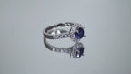 NEW Halo Style Very Fine 1.93ct Natural Round Blue Sapphire & Diamond Ring in 14K White Gold