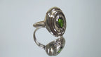 Custom Made Estate .90ct Natural Oval Shape Tsavorite (Green Garnet) Ring in 14K Yellow Gold - Near New Condition