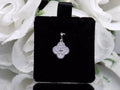 This is a .20ct Natural Diamond Van Cleef Style Clover Pendant White Gold